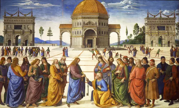 Igreja - A Entrega das Chaves a São Pedro por Pietro Perugino